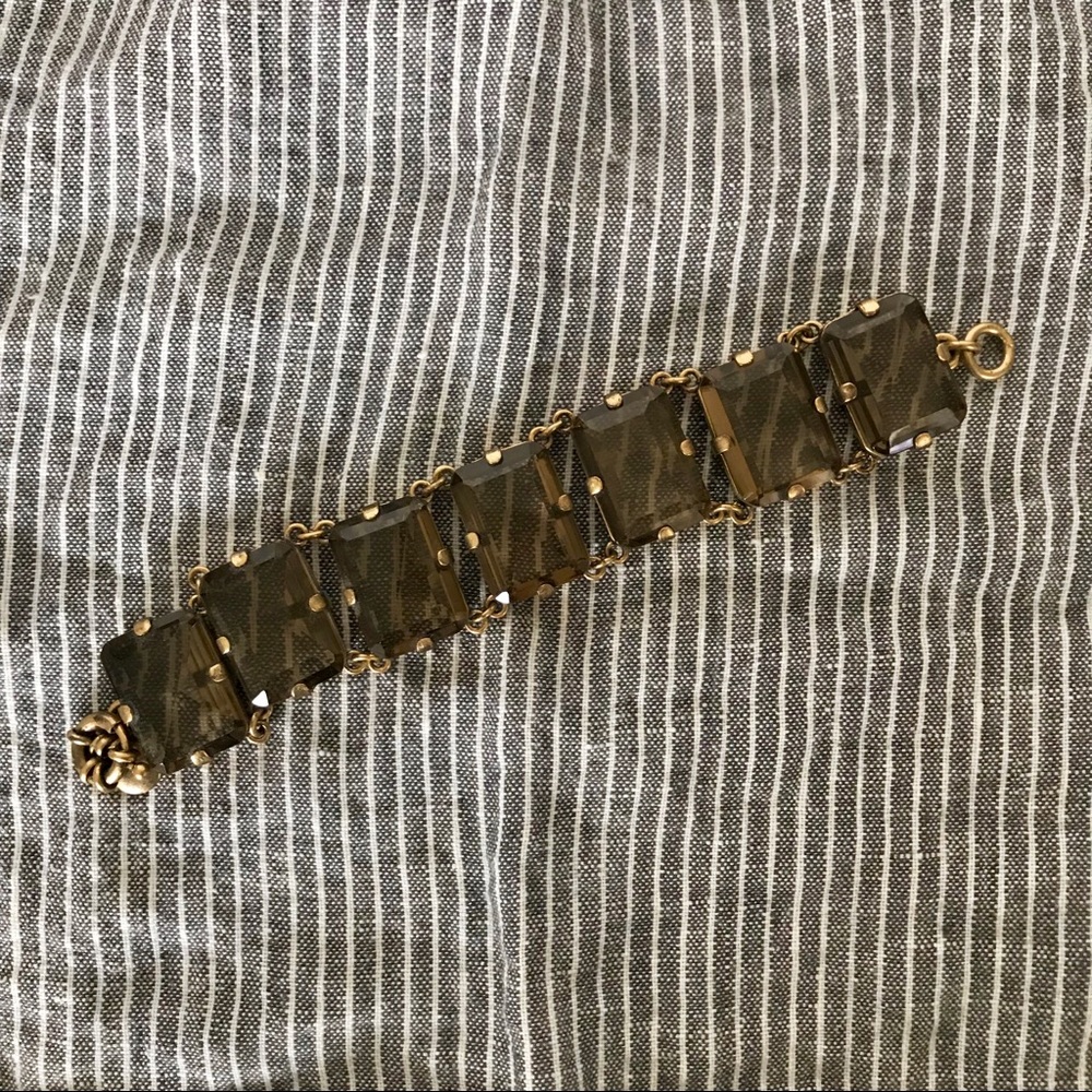 JCREW smoky topaz stone bracelet